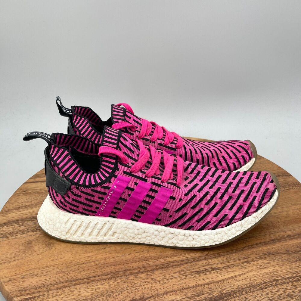 adidas NMD_R2 Primknit Boost Shoes Mens Size 11.5 Japan Shock Pink Running